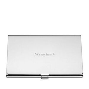 Engravable silver card case holder